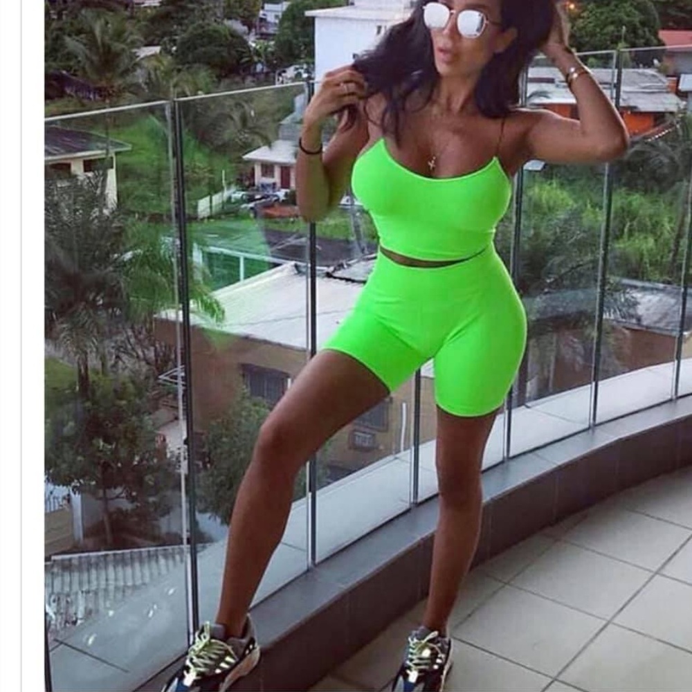2pc. lime green outfit